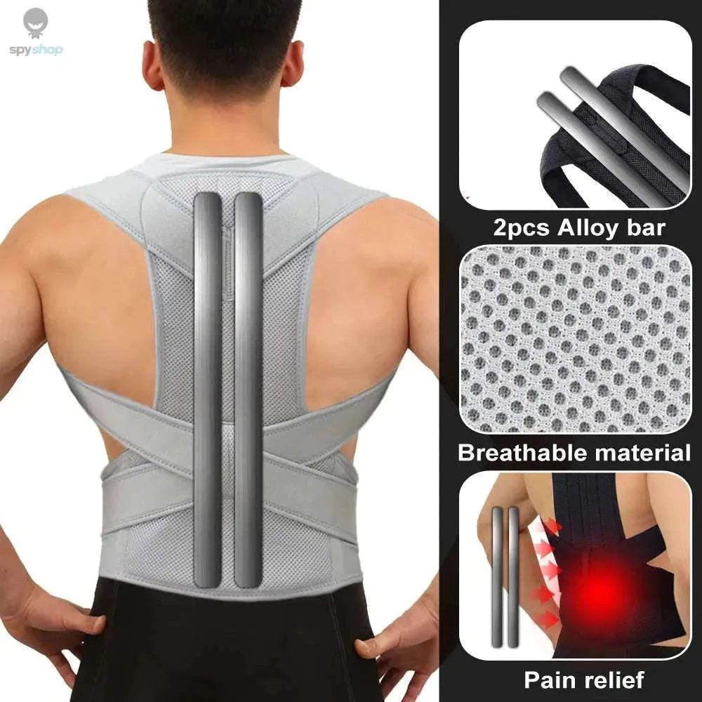 Adjustable Wearable Vest for Back and Shoulder Alignment-Black / 4XL
