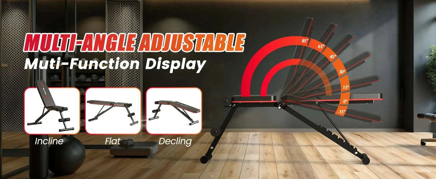 Adjustable Weight Bench for Full Body Home Gym Training-United States