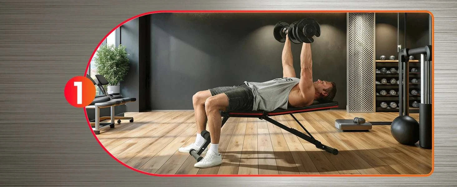 Adjustable Weight Bench for Full Body Home Gym Training-United States