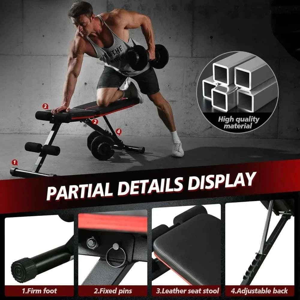 Adjustable Weight Bench for Full Body Home Gym Training-United States