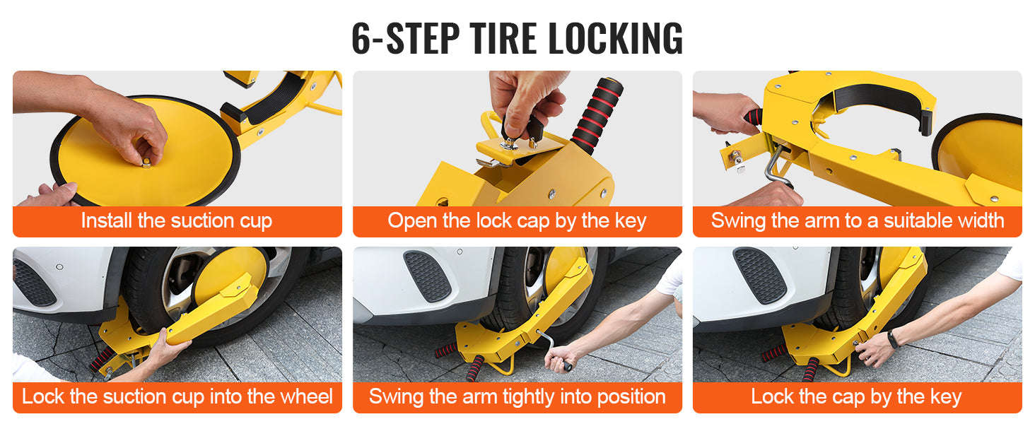 Adjustable Wheel Lock Clamp for Trailers and Cars-1 pc / United States