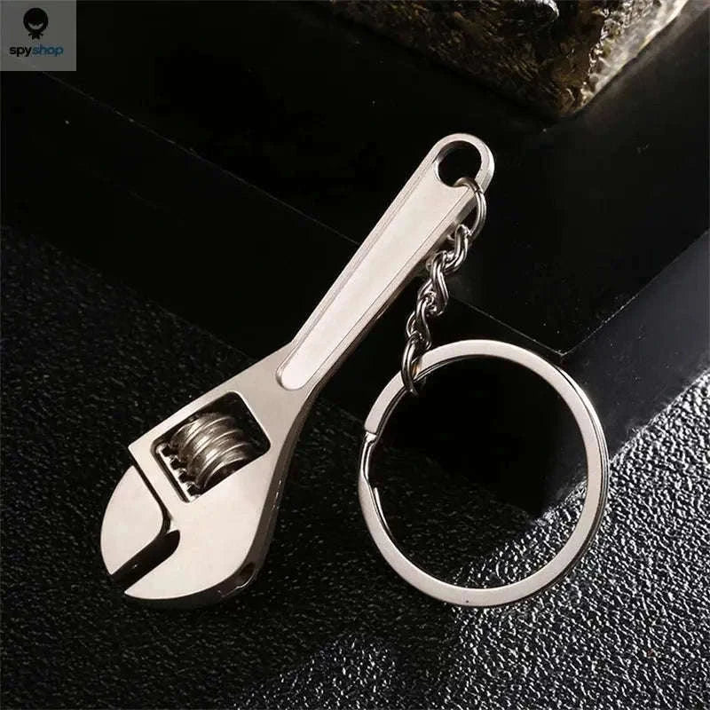 Adjustable Wrench Keychain for Everyday Handy Fixes-Silver