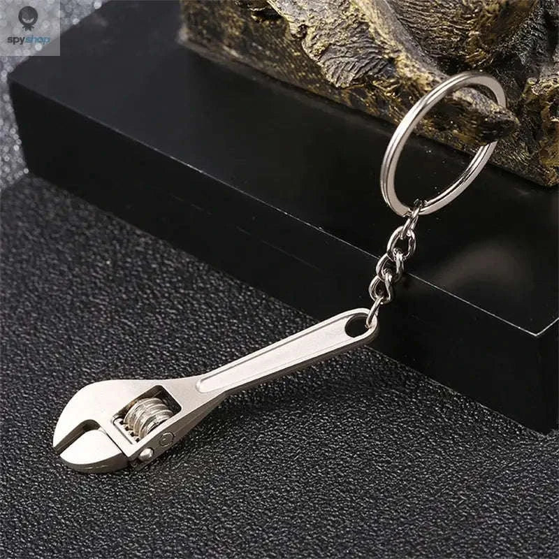 Adjustable Wrench Keychain – Mini Tool Accessory for Everyday Fixes-Silver