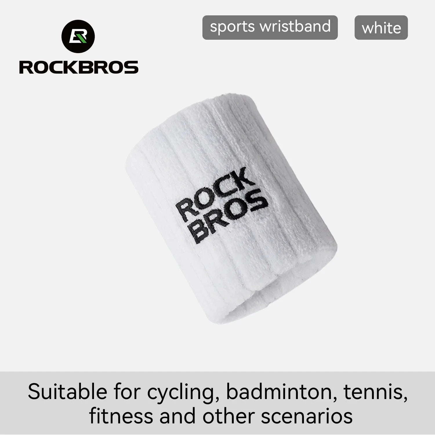 Adjustable Wrist Support Sweatband for Sports and Daily Training-1pcs white