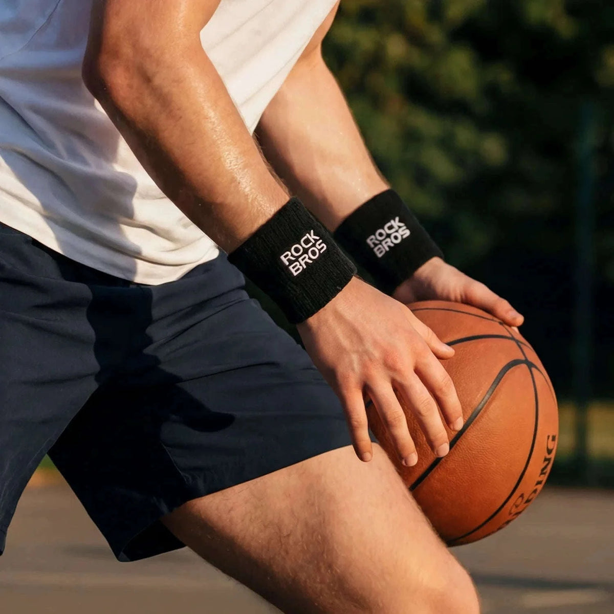 Adjustable Wrist Support Sweatband for Sports and Daily Training-1pcs white