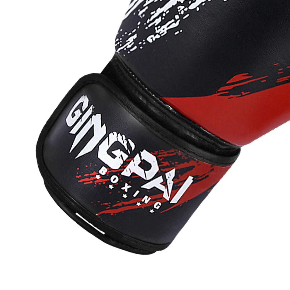 Adult Boxing Gloves 10oz PU Leather Training Mitts-Blue / 10oz