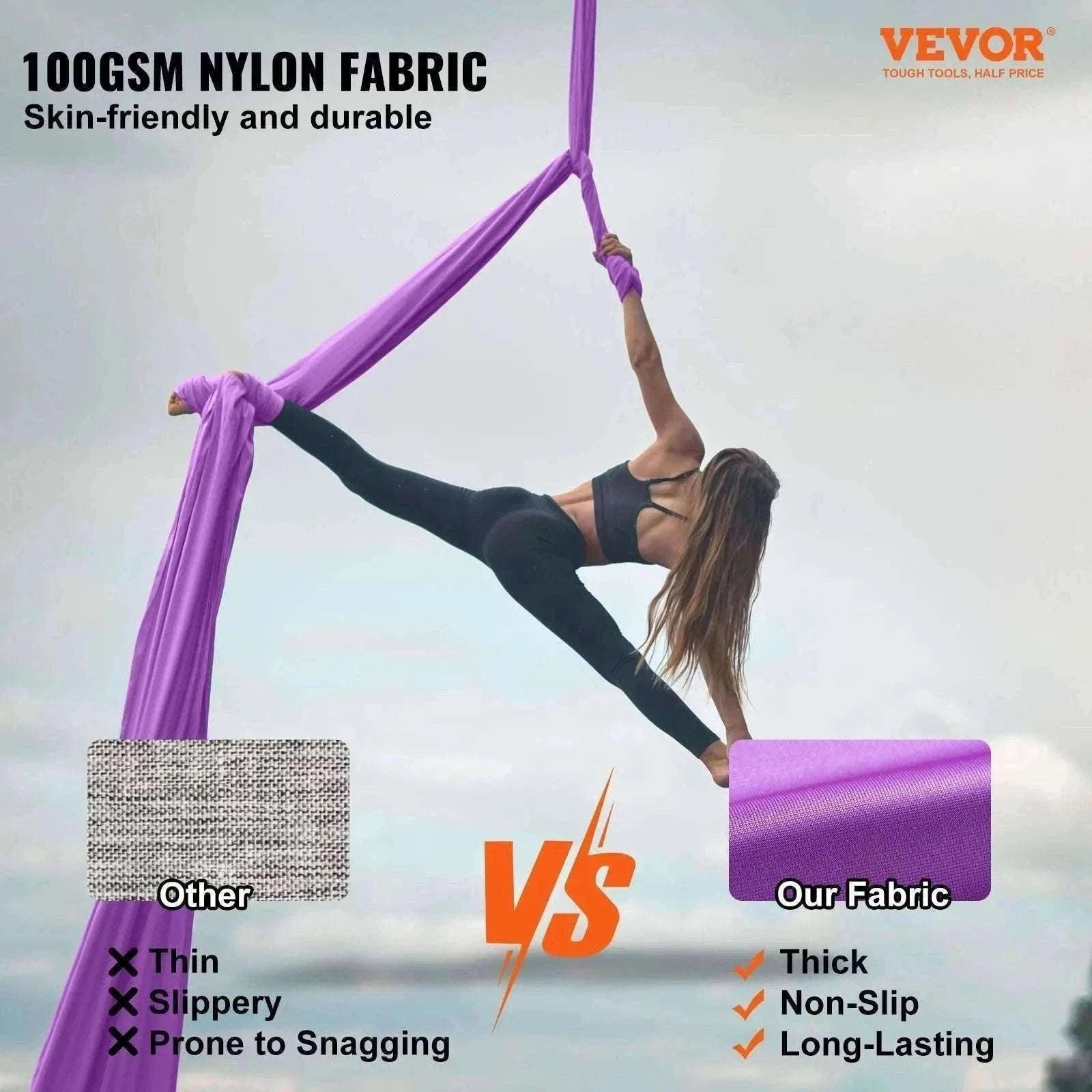 Aerial Yoga Hammock Swing Kit – 8.7–11 Yard Nylon Silk Set-green 8.22x2.8m / United States