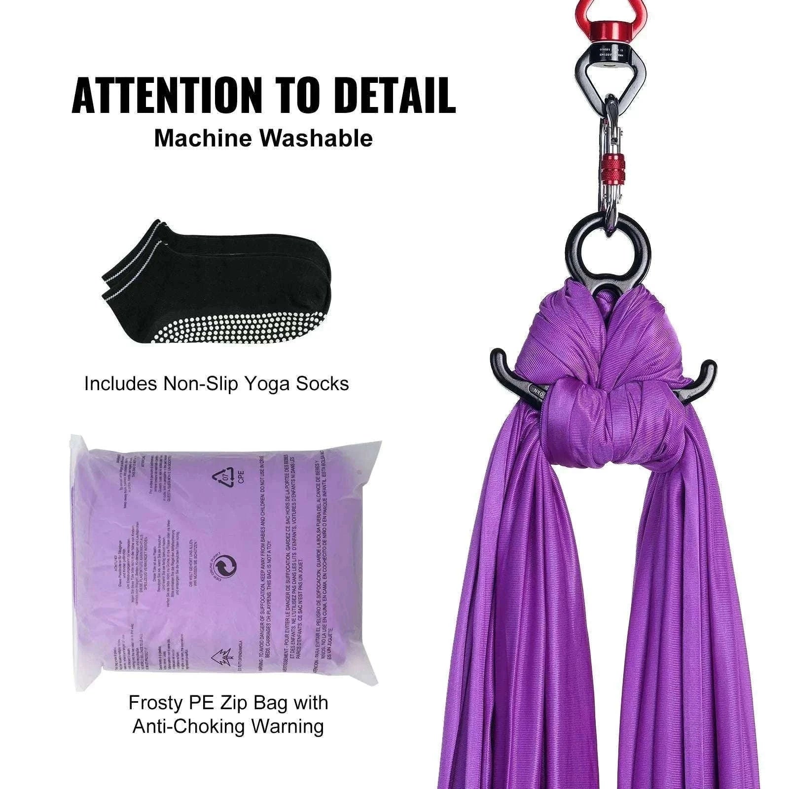 Aerial Yoga Hammock Swing Kit – 8.7–11 Yard Nylon Silk Set-green 8.22x2.8m / United States