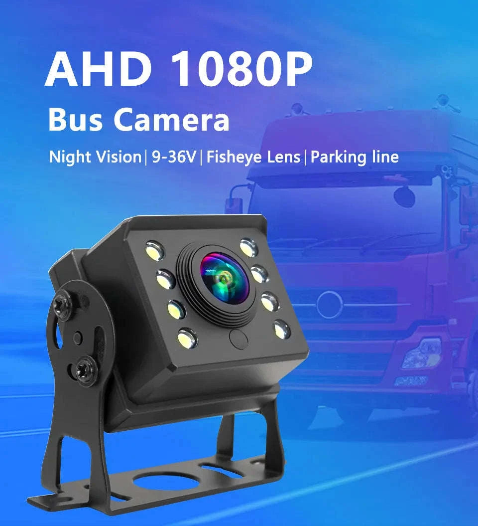 AHD 1080P Truck Rear View Camera with 8 LED Night Vision Waterproof-GRAY
