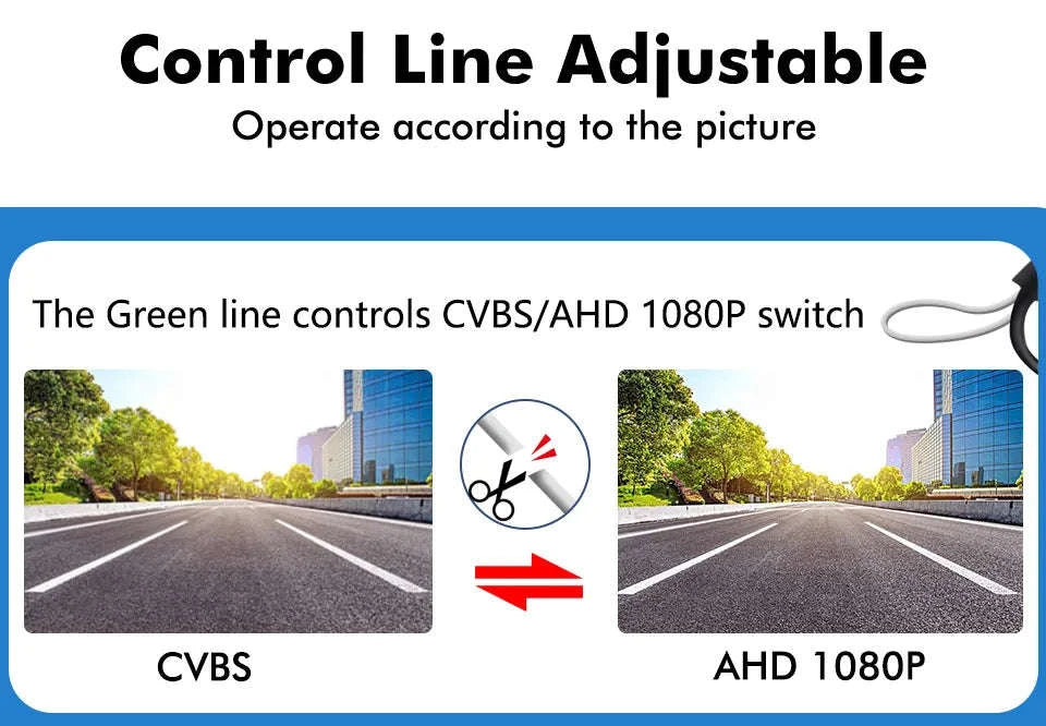 AHD 1080P Truck Rear View Camera with 8 LED Night Vision Waterproof-GRAY