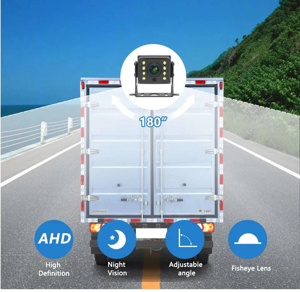 AHD 1080P Truck Rear View Camera with 8 LED Night Vision Waterproof-GRAY