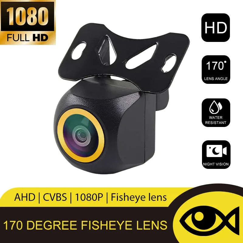 AHD CVBS HD Fisheye Reversing Camera IP67 Night Vision 170° 6m Cable-015-720P-1080P