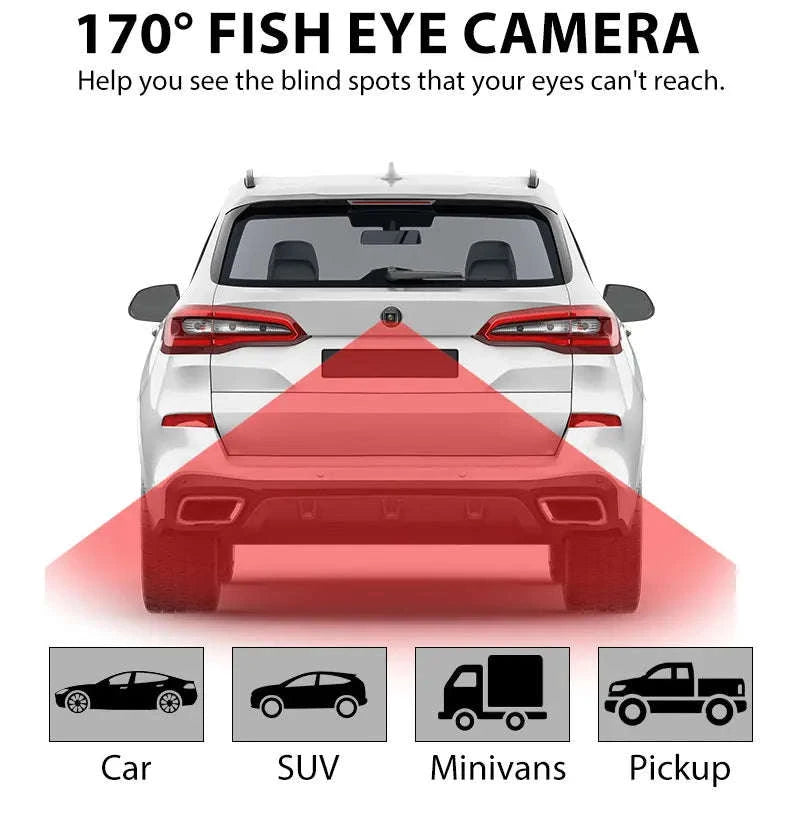 AHD CVBS HD Fisheye Reversing Camera IP67 Night Vision 170° 6m Cable-015-720P-1080P