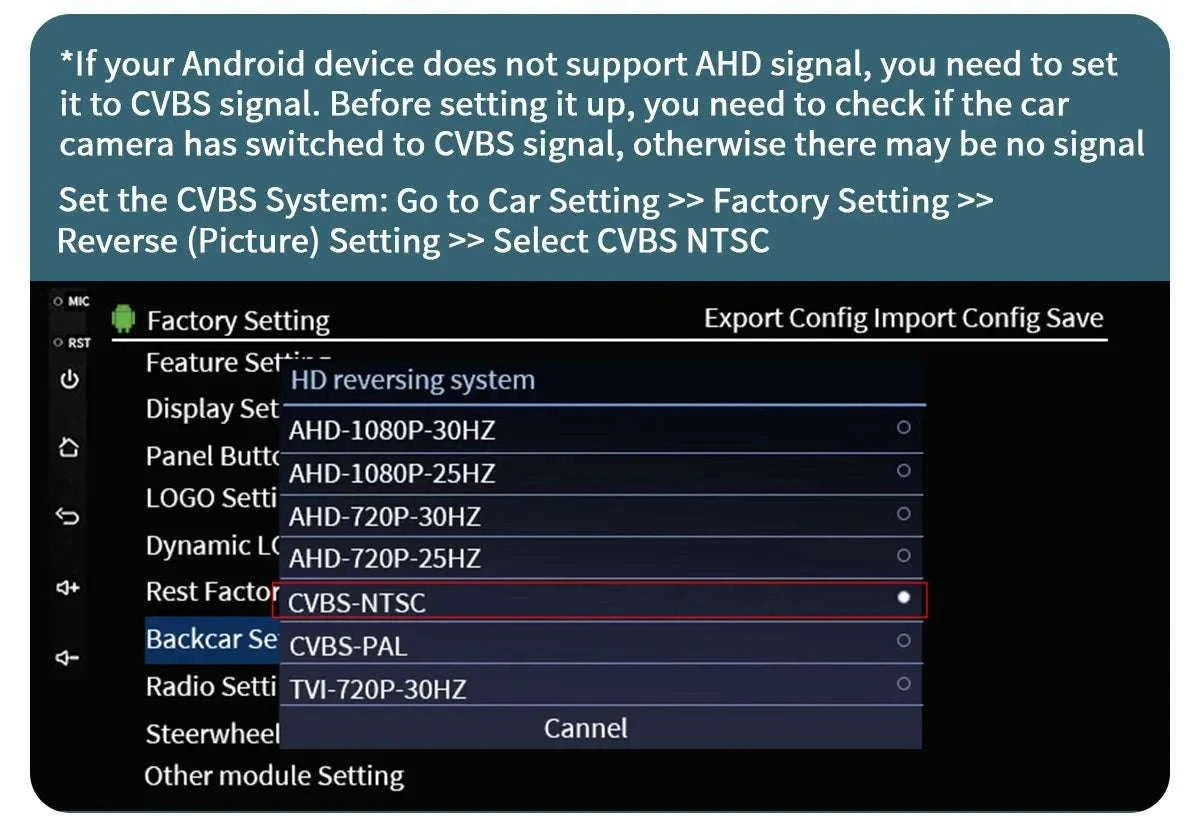 AHD Reverse Camera with Dynamic Trajectory for Kia Models-CVBS-AHD / 12 V