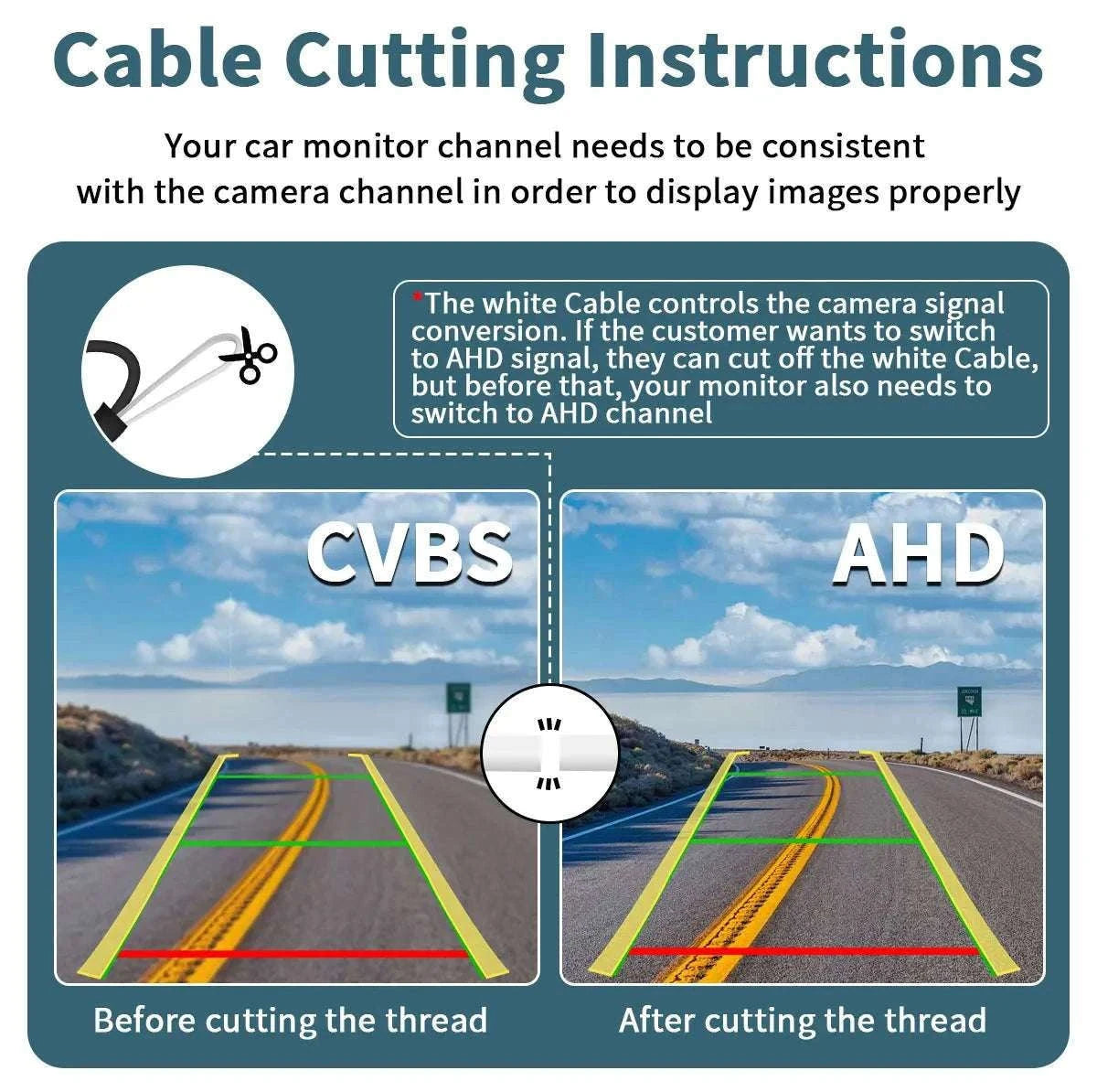AHD Reverse Camera with Dynamic Trajectory for Kia Models-CVBS-AHD / 12 V
