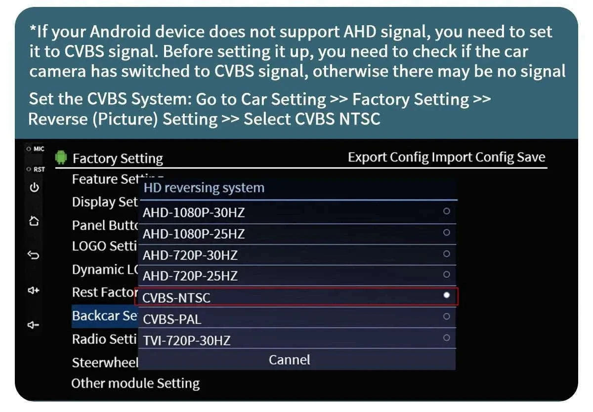 AHD Reverse Camera with Dynamic Trajectory for Kia Models-CVBS-AHD / 12 V