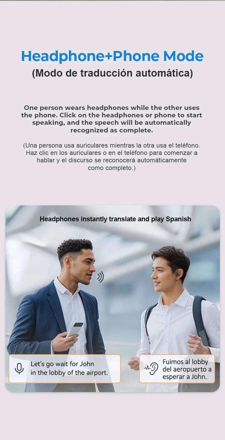 AI Earphone Translator Erazer XP6 Bluetooth Earphones-black AI Chat / China Mainland