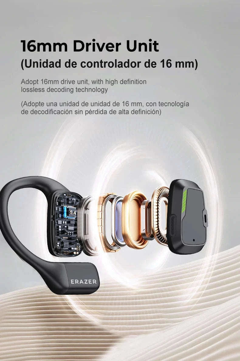 AI Earphone Translator Erazer XP6 Bluetooth Earphones-black AI Chat / China Mainland