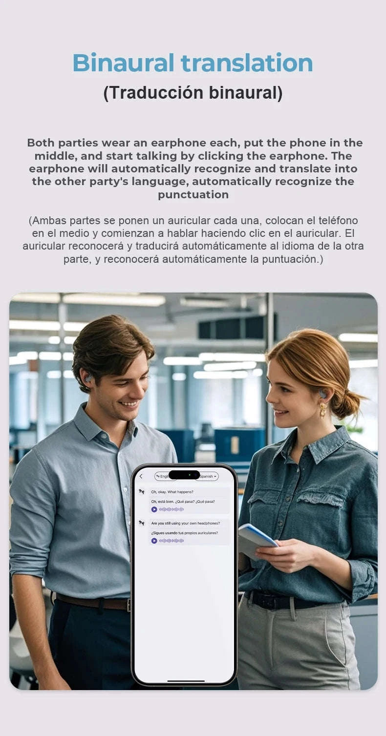 AI Earphone Translator Erazer XP6 Bluetooth Earphones-black AI Chat / China Mainland