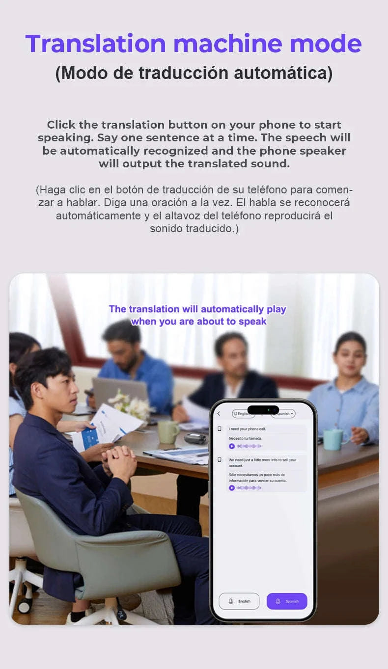 AI Earphone Translator Erazer XP6 Bluetooth Earphones-black AI Chat / China Mainland