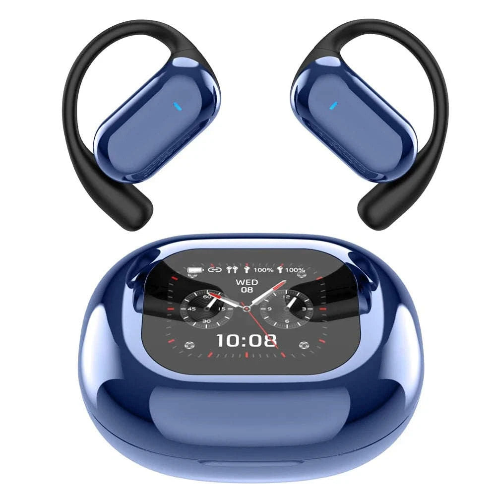 AI Language Translation Earbuds With Real-Time Wireless Communication-Blue