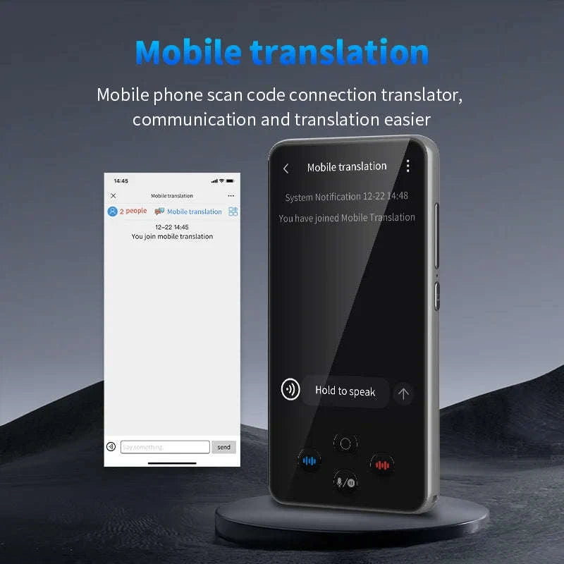 AI Language Translator Device with Real-Time Voice & Photo Translation-Gray / China Mainland