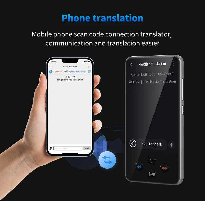AI Language Translator Device with Real-Time Voice & Photo Translation-Gray / China Mainland