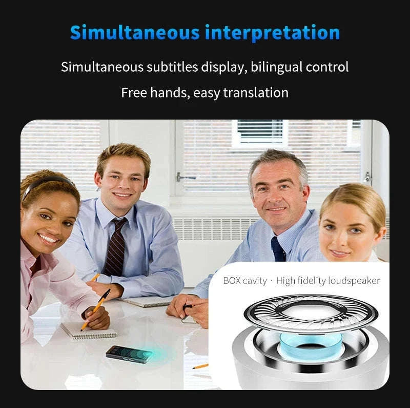 AI Language Translator Device with Real-Time Voice & Photo Translation-Gray / China Mainland
