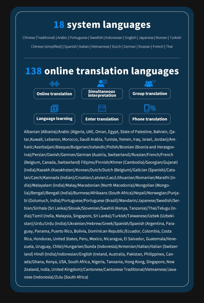 AI Language Translator Device with Real-Time Voice & Photo Translation-Gray / China Mainland
