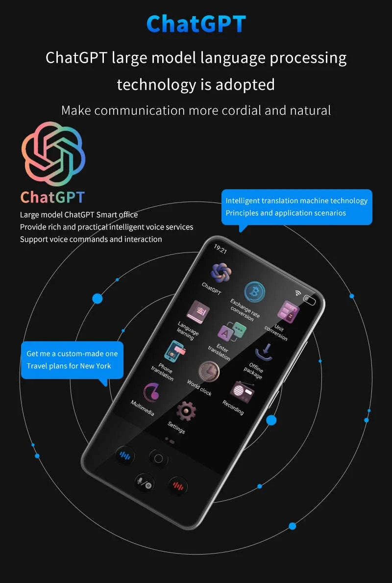 AI Language Translator Device with Real-Time Voice & Photo Translation-Gray / China Mainland