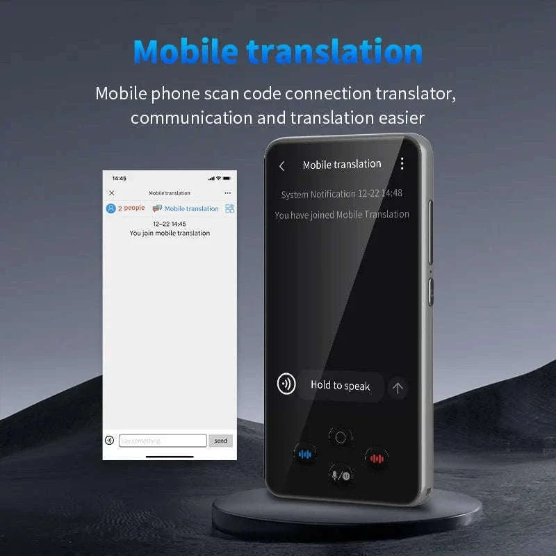 AI Language Translator Device with Real-Time Voice & Photo Translation-Gray / China Mainland