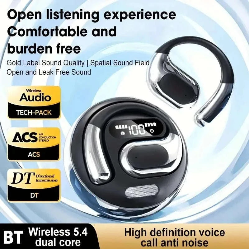 AI Real-Time Translation Earbuds with 100+ Languages & LED Display-White Silver / United States
