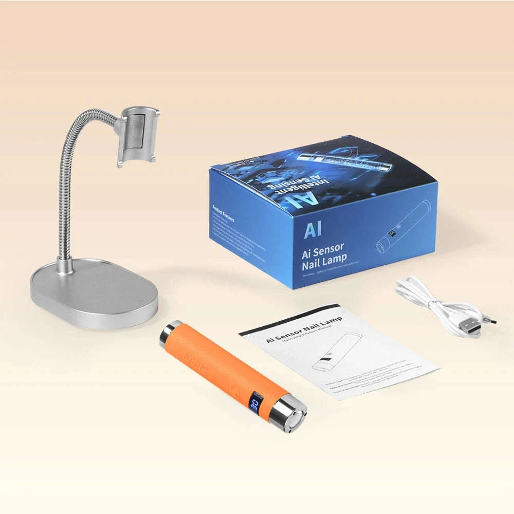 Ai Sensor Nail Lamp – Rechargeable UV LED Mini Nail Dryer-G1 Orange