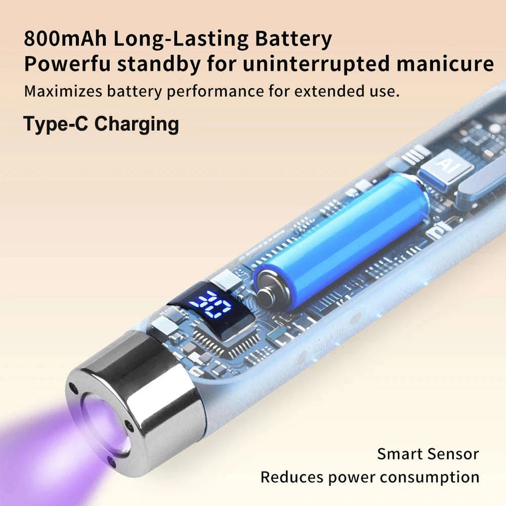 Ai Sensor Nail Lamp – Rechargeable UV LED Mini Nail Dryer-G1 Orange