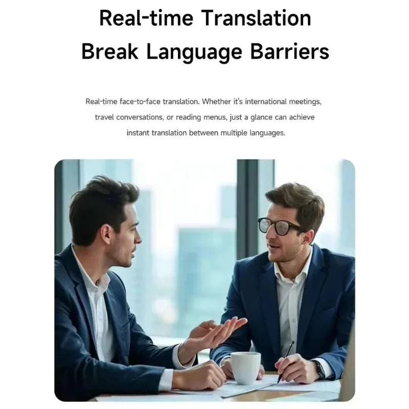 AI Smart Glasses with 8K Camera, Translation & Bluetooth Calls-White Glasses
