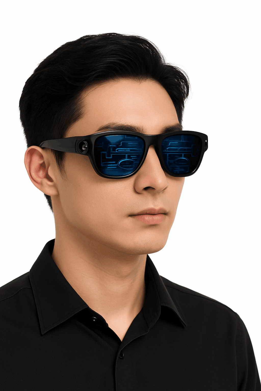 AI Smart Glasses with 8K Camera, Translation & Bluetooth Calls-White Glasses