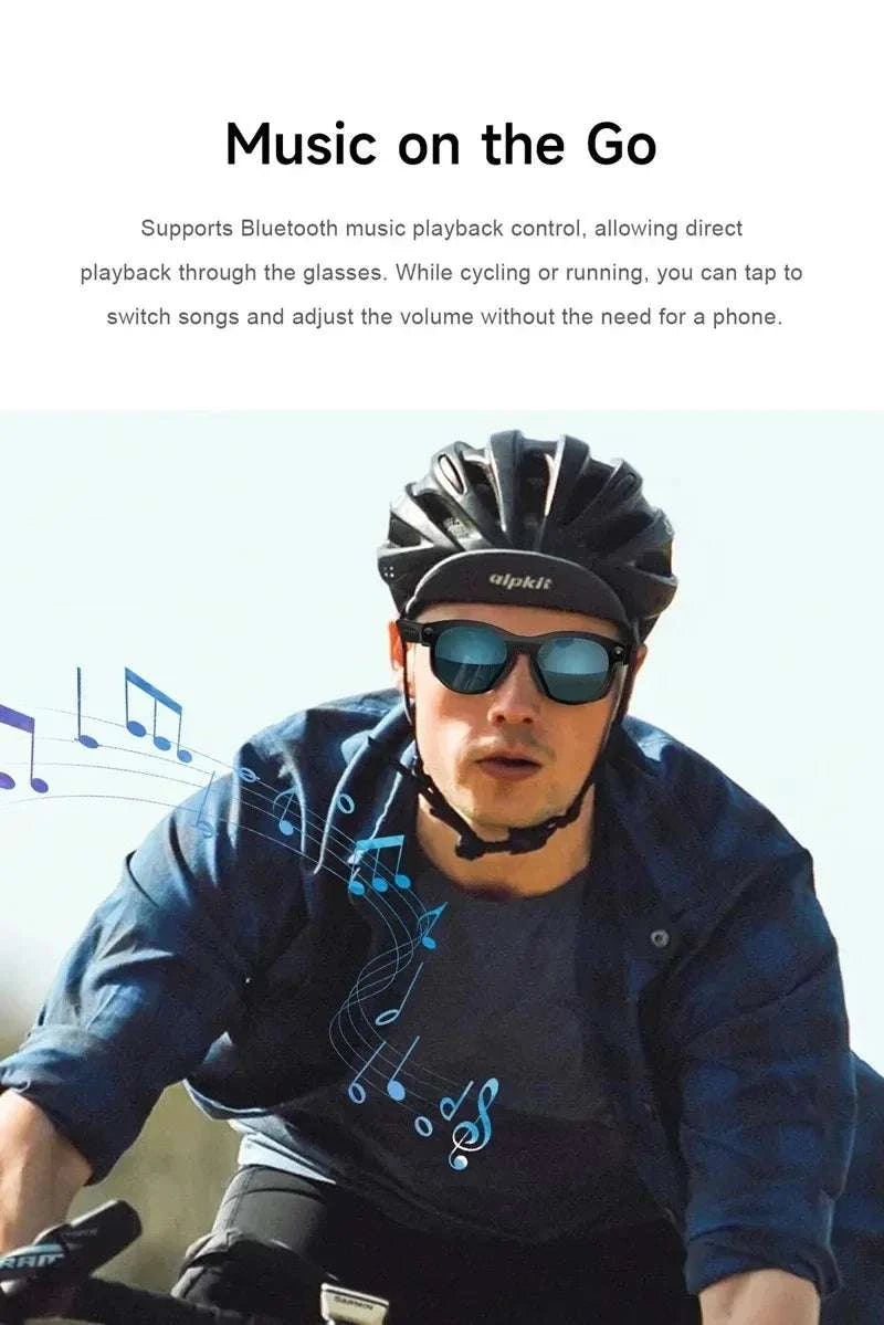 AI Smart Glasses with 8K Camera, Translation & Bluetooth Calls-White Glasses