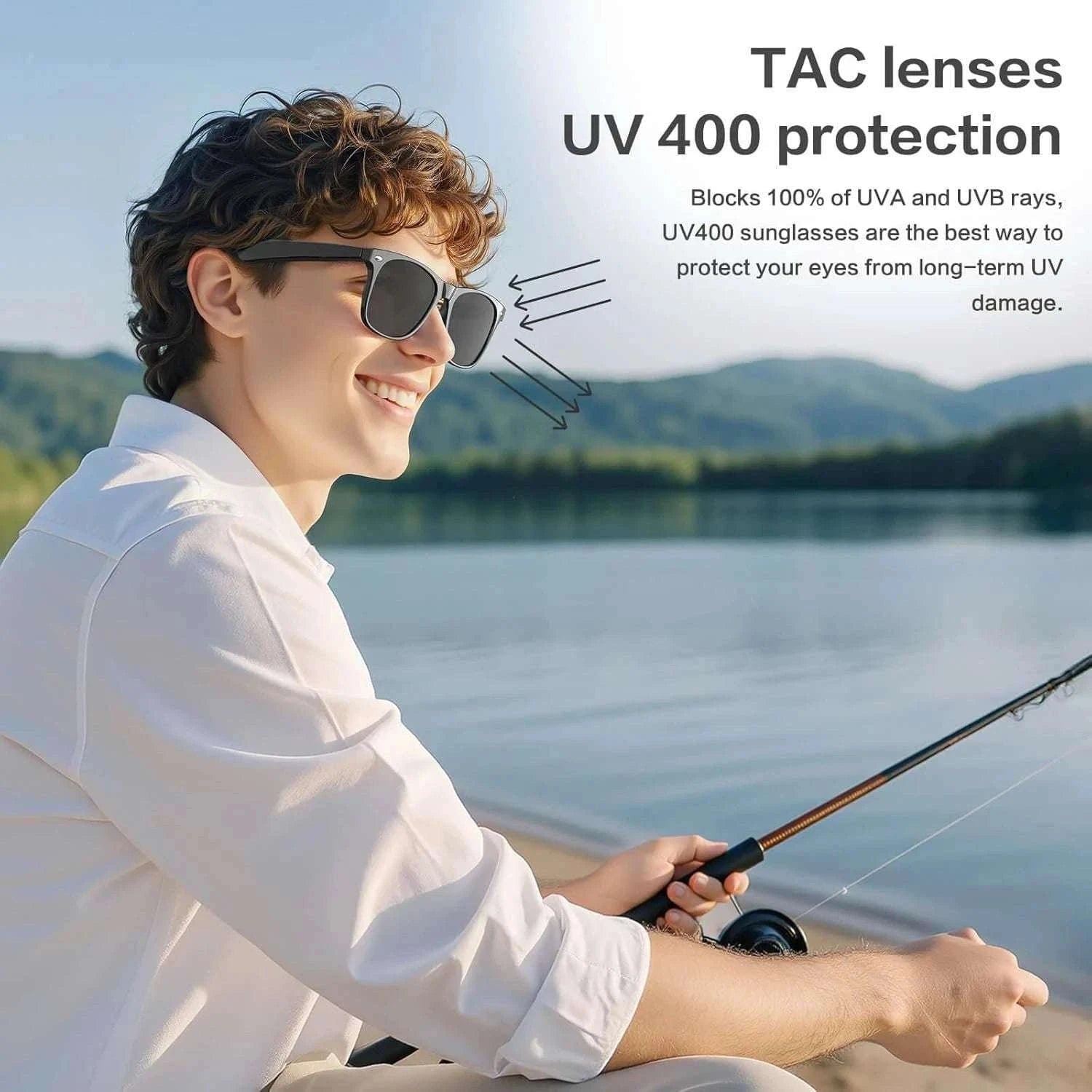 AI Smart Glasses with Camera, Calls, Music & Translation-Red coating