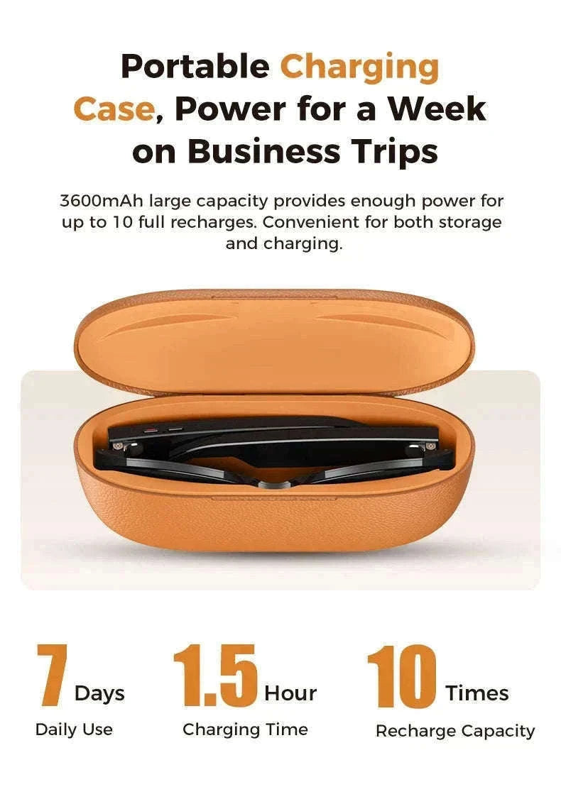 AI Smart Glasses with Camera, Translation & Bluetooth Audio-Black Color change A / CN