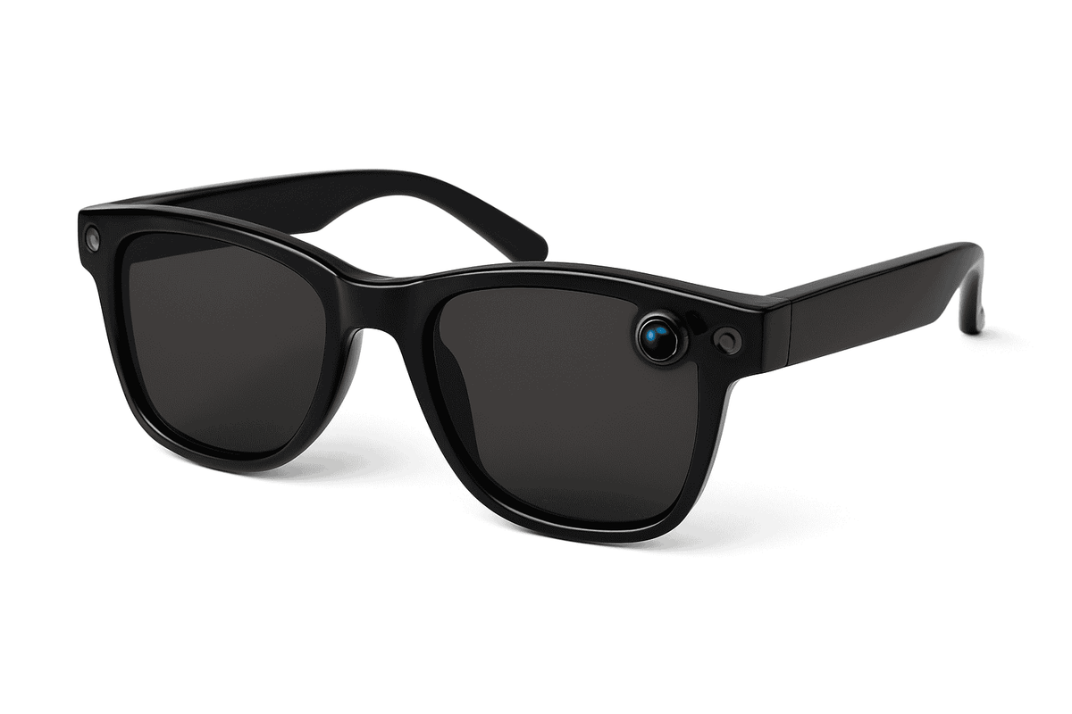 AI Smart Glasses with Camera, Translation & Bluetooth Audio-Black Color change A / CN