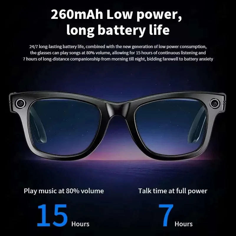 AI Smart Glasses with Camera, Translation, Bluetooth Calls & Video-Eyeglass lens / China Mainland