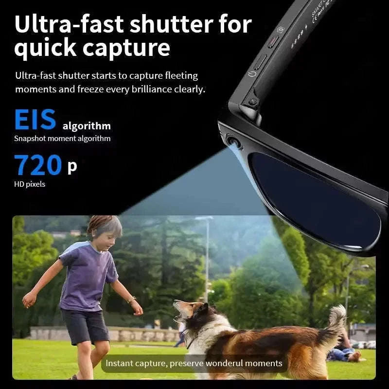 AI Smart Glasses with Camera, Translation, Bluetooth Calls & Video-Play blue light / China Mainland