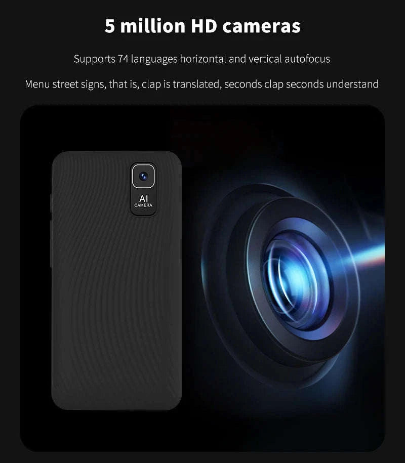AI Voice Translator Device with Real-Time Two-Way Language Translation-Black / China Mainland