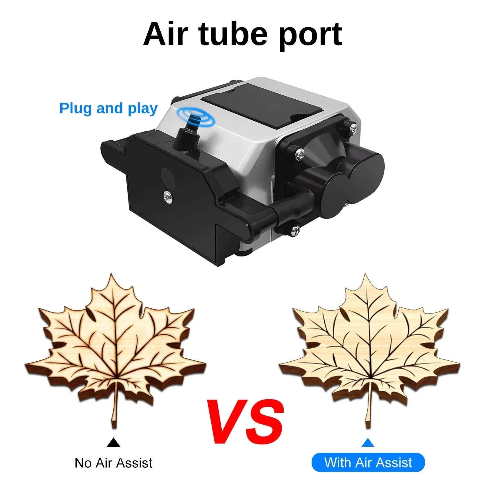 Air Assist Compressor DC 24V Adjustable 10-30 L/Min for Laser Cutter and Engraver-LT-AP-MP56-EU Plug / China Mainland