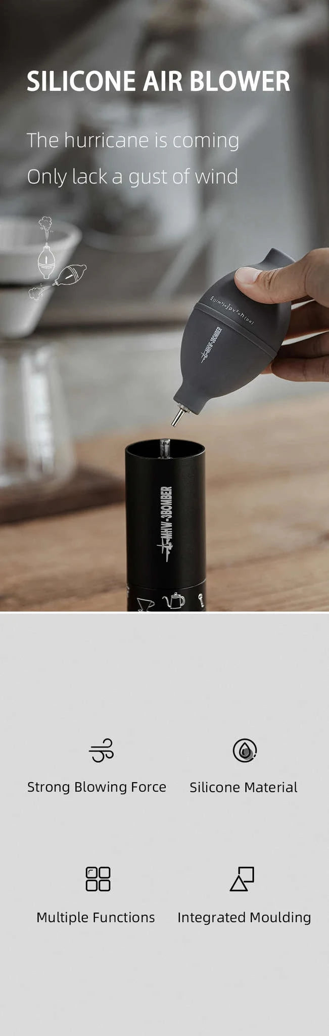 Air Blower Coffee Grinder Cleaning Tool-1pcs Grey / japan