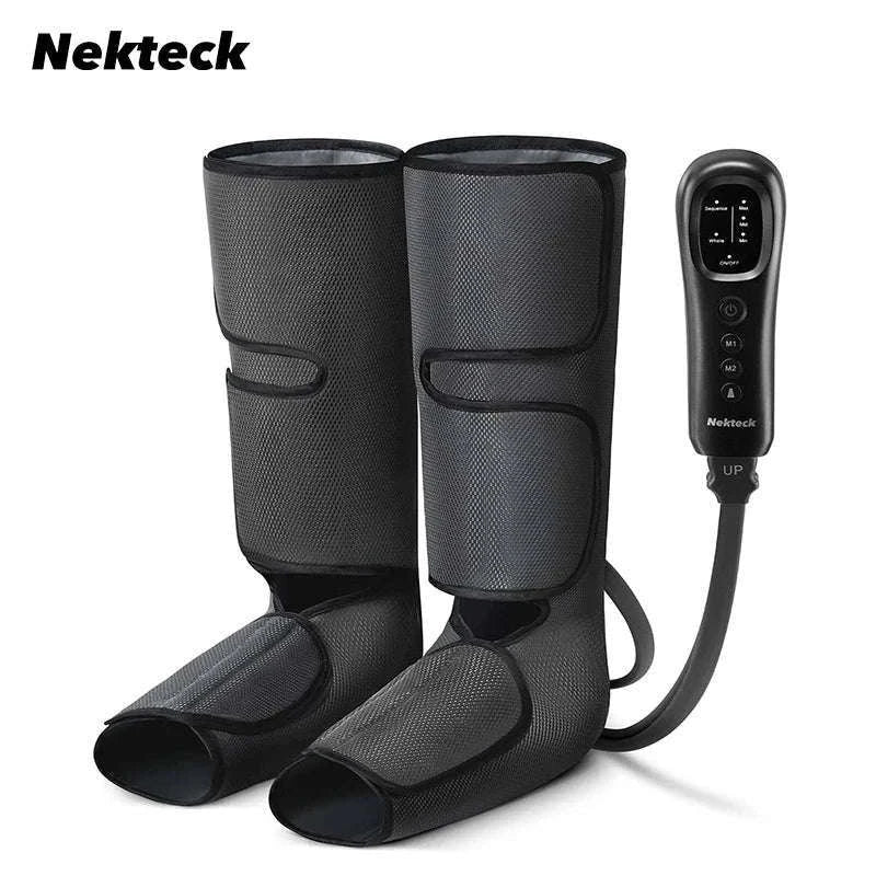 Air Compression Leg Massager for Calf and Foot Relief-GRAY / United States / US Plug