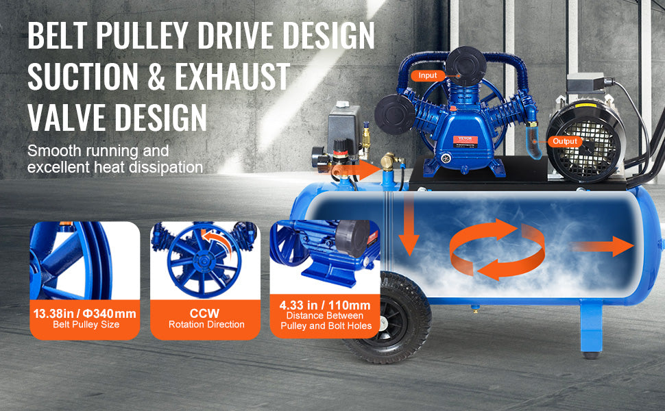 10HP 3válcový vzduchový kompresorový hlava čerpadla dvoustupňový 185 PSI