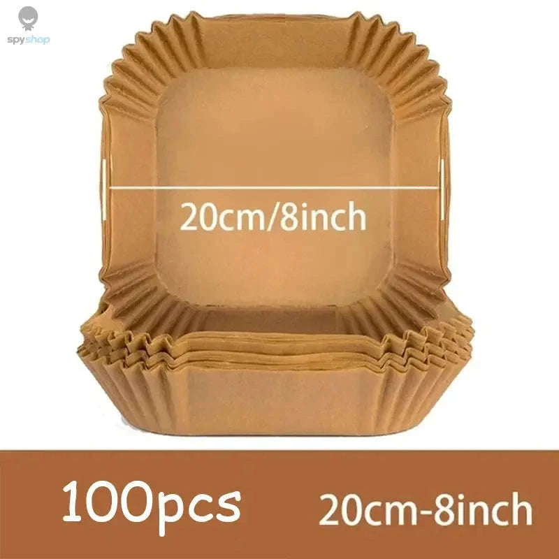 Air Fryer Liners – 50-Pack Disposable Non‑Stick Paper Liners-100PCS 16cm round