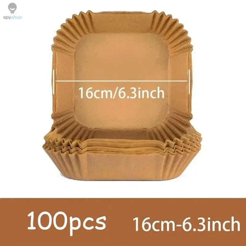 Air Fryer Liners – 50-Pack Disposable Non‑Stick Paper Liners-100PCS 16cm round