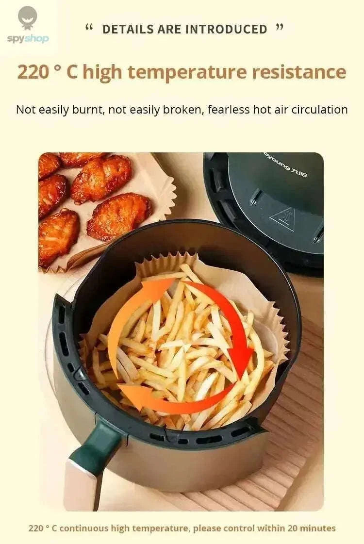 Air Fryer Liners 50-Pack Disposable Non-Stick Paper Liners-100PCS 16cm round
